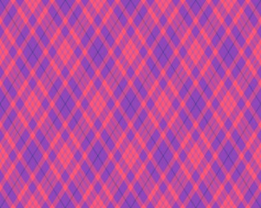 Argyle geometrik eşkenar dörtgenin kusursuz deseni. Harlequin duvar kağıdı tasarımını kontrol et. Web geçmişi için klasik elmas şekilli tekstil malzemesi, baskı kumaşı, kazak, ambalaj kağıdı, hediye kartı, davetiye.