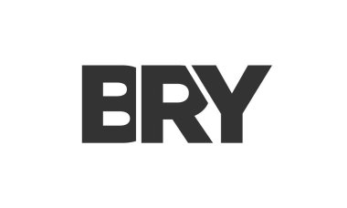 Güçlü ve modern kalın metinli BRY logo tasarım şablonu. Basit ve minimal tipografi içeren ilk tabanlı vektör logosu. Modayı takip eden şirket kimliği markalar için ideal..