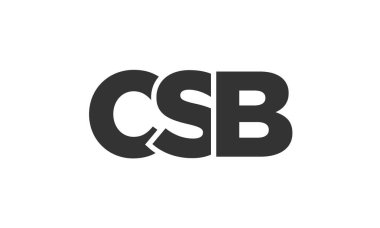 CSB logo tasarım şablonu güçlü ve modern kalın metin ile. Basit ve minimal tipografi içeren ilk tabanlı vektör logosu. Modayı takip eden şirket kimliği markalar için ideal..