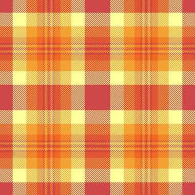 Sıcak portakallar ve kırmızılar içinde canlı sonbahar ekoseli desen. Düşmüş tasarımlar, tekstil veya web sitesi geçmişi için mükemmel.