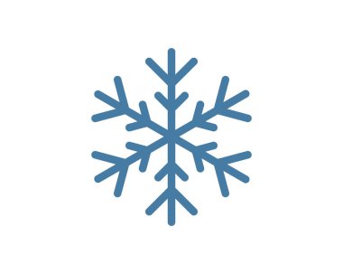 Basit, zarif mavi kar tanesi ikonu. Kış temaları, tatil tasarımları, hava durumu uygulamaları ya da dekoratif bir element olarak mükemmel.