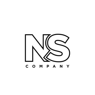 Moda harfi N ve S, NS logo tasarım şablonu. Şirket kimliği için asgari monogram tabanlı logotype.