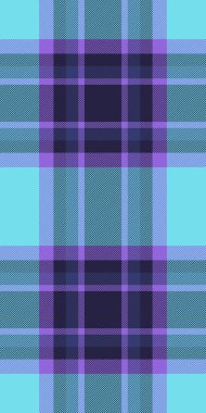Canlı pastel ekose desenli, deniz mavisi, mor ve deniz mavisi. Tekstil tasarımı, moda veya web sitesi geçmişi için mükemmel.