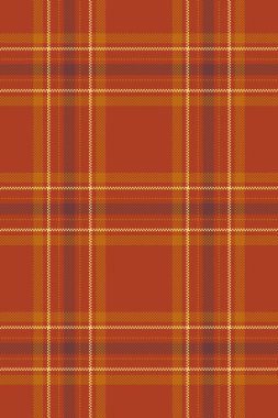 Boyalı vektör kumaş ekoseli, yaz dönemi dokusunu kusursuz. Kalıtsal tartan desenli arka plan tekstil kırmızı ve turuncu renk paleti.