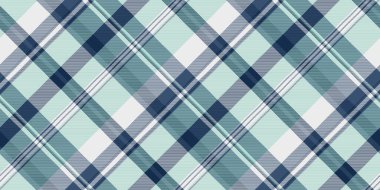 Soyut ekoseli desenler. Mavi, yeşil ve beyaz çizgiler kesişiyor. Geleneksel bir dokunuşa ihtiyaç duyan tasarımlar için tekstil, duvar kağıdı ya da arkaplan olarak kullan.