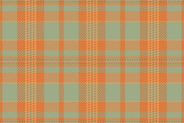 Sıcak turuncu ve sessiz yeşil desenli ekose desenli. Geçmişiniz, tekstil, moda için çok yönlü, ya da tasarımlarınıza sonbahar cazibesi katmak için.