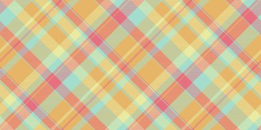 Arka plan kumaşını kusursuz, geometrik tekstil desenli ekoseyi göster. Kehribar ve açık renk paletinde tartan vektör dokusunu kontrol et.