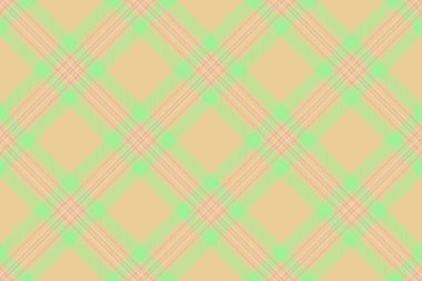 Pastel ekose desenli. Yumuşak, açık yeşil ve şeftali rengi sakin, pürüzsüz bir doku yaratır. Arka plan, tekstil ve bahar yaz tasarımları için mükemmel..