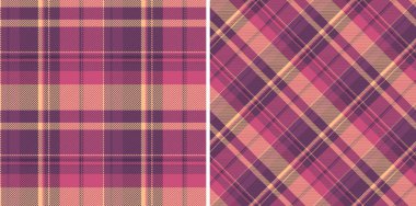 İki zarif ekose desenli, soluk pembe ve mor. Tekstil tasarımı, moda veya web sitesi geçmişi için mükemmel. Çok yönlü ve şık, bu pürüzsüz dokular sofistike ve kırsal bir his sunuyor..
