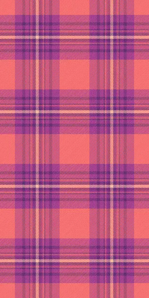 Canlı mercan ve mor ekose desenli. Tekstil tasarımı, moda, web sitesi geçmişi veya koleksiyon kitabı projeleri için mükemmel.