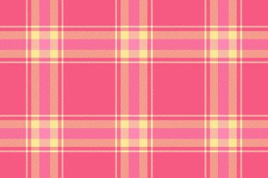 Pembe, sarı ve şeftalinin tonlarıyla canlı ekose desenli. Neşeli ve çok yönlü, arka plan, tekstil ve yaratıcı tasarımlar için mükemmel..