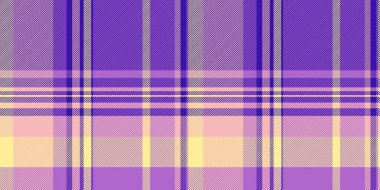 Şık desenli ekose desen, özelleştirilebilir kumaş taşıyıcı tartan. Çivit mavisi ve mor renk paletinde pürüzsüz tekstil arkaplanı.