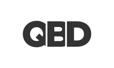 QBD logo tasarım şablonu güçlü ve modern kalın metin ile. Basit ve minimal tipografi içeren ilk tabanlı vektör logosu. Modayı takip eden şirket kimliği markalar için ideal..
