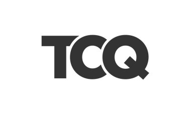 Güçlü ve modern kalın metinli TCQ logo tasarım şablonu. Basit ve minimal tipografi içeren ilk tabanlı vektör logosu. Modayı takip eden şirket kimliği markalar için ideal..