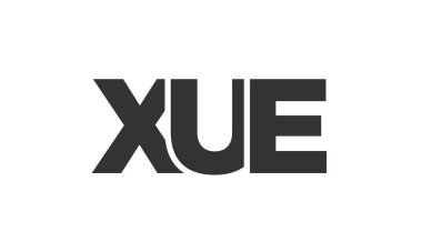 XUE logo tasarım şablonu güçlü ve modern kalın metinlerle. Basit ve minimal tipografi içeren ilk tabanlı vektör logosu. Modayı takip eden şirket kimliği markalar için ideal..