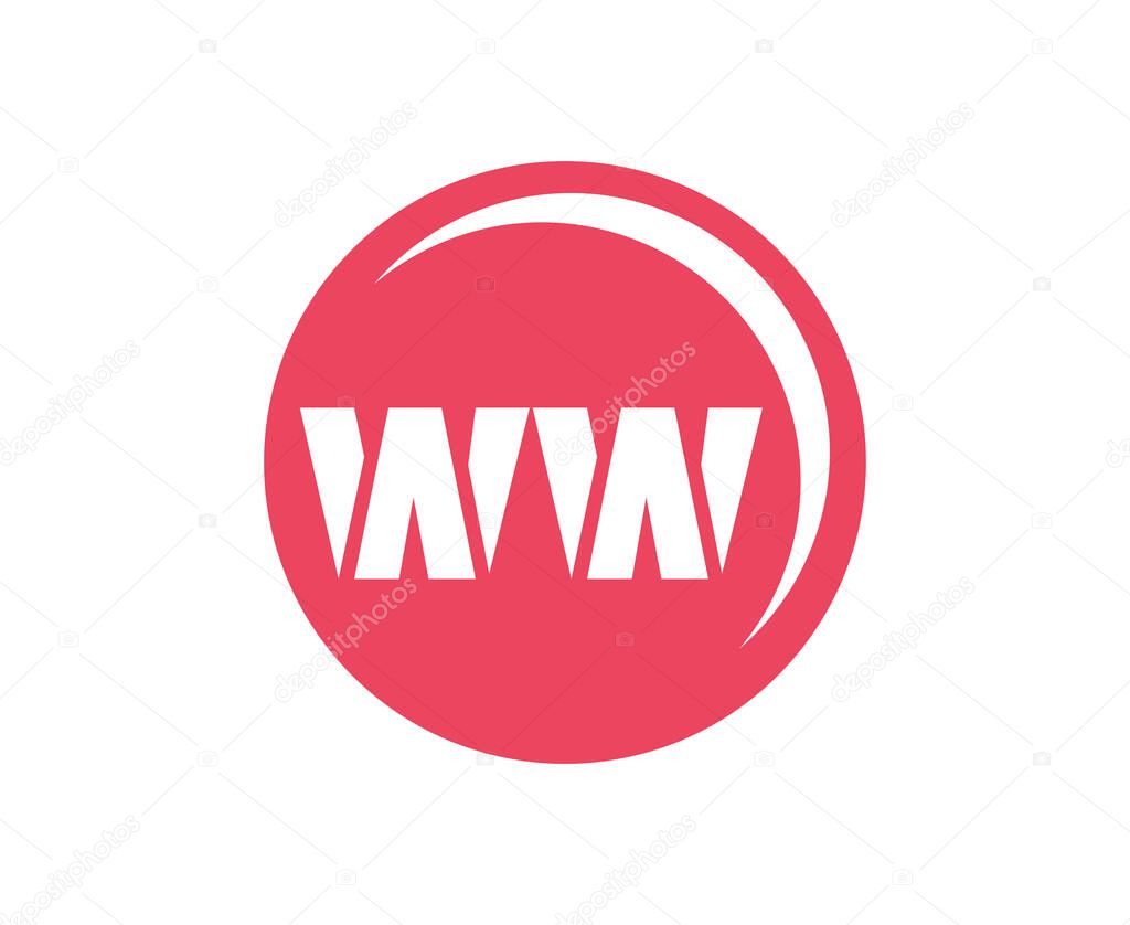 WW sport emblem or team logotype. Ball logo with a combination of Initial letter W and W for balls shop, sports company, training, club badge. Vector illustration.
