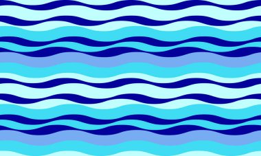 Sakin mavi dalga deseni. Yaz tasarımları, plaj temalı projeler ya da web sitelerine, kumaşlara ve kırtasiyeye sakinleştirici, okyanus titreşimleri eklemek için mükemmel..