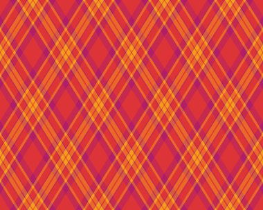 Argyle geometrik eşkenar dörtgenin kusursuz deseni. Harlequin duvar kağıdı tasarımını kontrol et. Web geçmişi için klasik elmas şekilli tekstil malzemesi, baskı kumaşı, kazak, ambalaj kağıdı, hediye kartı, davetiye.