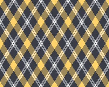 Argyle geometrik eşkenar dörtgenin kusursuz deseni. Harlequin duvar kağıdı tasarımını kontrol et. Web geçmişi için klasik elmas şekilli tekstil malzemesi, baskı kumaşı, kazak, ambalaj kağıdı, hediye kartı, davetiye.