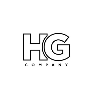 Moda harfi H ve G, HG logo tasarım şablonu. Şirket kimliği için asgari monogram tabanlı logotype.