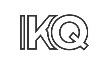 IKQ logo tasarım şablonu güçlü ve modern kalın metinlerle. Basit ve minimal tipografi içeren ilk tabanlı vektör logosu. Modayı takip eden şirket kimliği markalar için ideal..