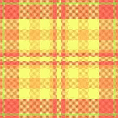 Sarı ve turuncu renklerde canlı pastel ekose desenli. Tekstil tasarımı, web sitesi geçmişi ya da neşeli yaz markaları yaratmak için mükemmel..