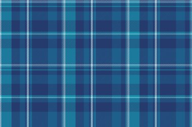 Genç tekstil kumaş vektörü, pastel kontrol desenli ekose. Cyan ve mavi renk paletinde dikdörtgen arkaplan dokusu.