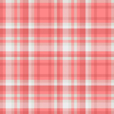 Yumuşak mercan ve ekose desenli. Tekstil tasarımı, moda, web sitesi geçmişi ya da el işi projeleri için mükemmel. Bu narin çek bir sıcaklık ve sükunet hissi uyandırıyor..