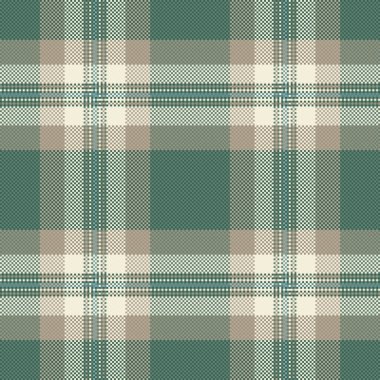 Zarif nötr ekose desen. İnce yeşil, bej ve krem renkleri moda, ev dekorasyonu veya web sitesi geçmişi için mükemmel gelişmiş bir tekstil tasarımı yaratır..