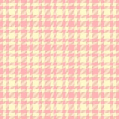 Plank dokuyu kontrol et, tekrar eden dikişsiz ekose vektör. Açık renk ve limon şifon rengi palette branda kumaş arkaplan tekstili.