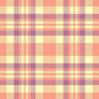 Pastel şeftali, lavanta ve ekose desenli krema. Tekstil tasarımı, moda, kırtasiye ve web sitesi geçmişi için kusursuz doku ideal.