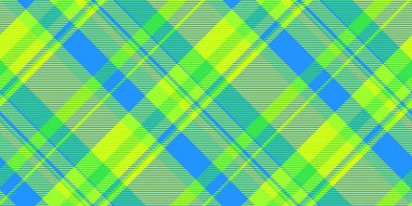Model dokusu kumaş deseni, tekstil arkaplanı dikişsiz. Palto denetimi ekose vektör tartan yeşil ve gökyüzü mavi renk paleti.