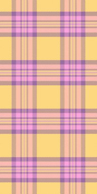 30 'lu yılların tartan kontrol kalıpları, yumuşacık kumaş kumaş tekstili. Kehribar ve pembe renk paletinde argyle vektörsüz arkaplan dokusu.