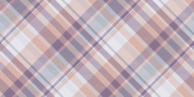 Şeftali, mor ve gri tonlarda ince pastel ekose desenli. Tekstil tasarımı, web sitesi geçmişi veya moda projeleri için mükemmel.