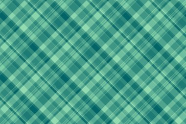 İnce kumaşlı, dikişsiz, ana hatlı arka plan şablon vektörü. Deri rengi ve nane rengi palette ekoseli kumaşı kontrol et.