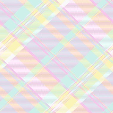 Pastel ekose desenli. Klasik bir tartan hissi olan yumuşak, renkli soyut bir tasarım. Arkaplan, tekstil veya bahar temalı yaratıcı proje için kullan.