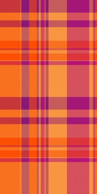 Olay vektör desenli ekose, kış kumaşı dokusu arka planı. Pembe ve turuncu renk paletinde tekstil dikişsiz tartan..