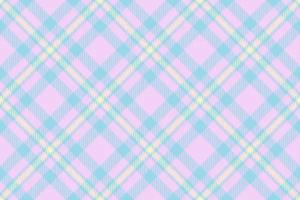 Pastel ekose desenli. Yumuşak, tekrarlayan tekstil tasarımı pembe, mavi ve sarı. Arkaplan, moda, el sanatları veya bahar temalı tasarımlar için kullan.