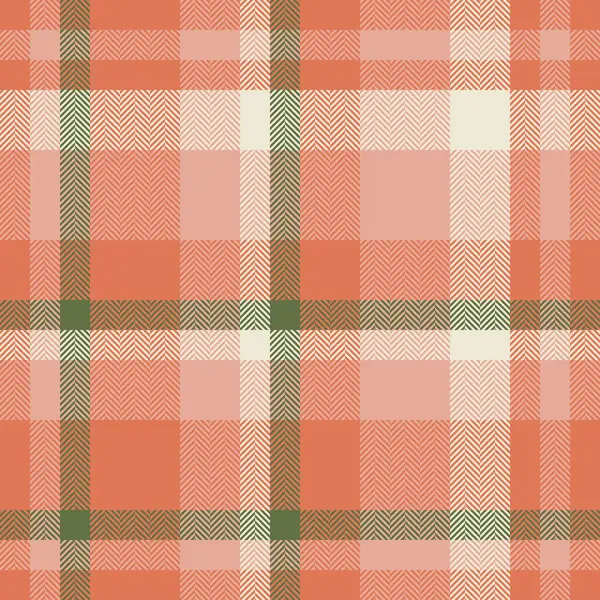 Zarif mercan, krema ve zeytin yeşili ringa kemiği desenli ekose. Tekstil tasarımı, moda, ev dekorasyonu veya web sitesi geçmişi için mükemmel.