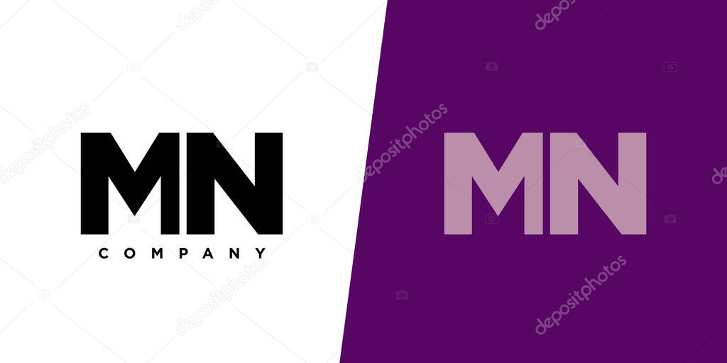 Trendy letter M and N, MN logo design template. Minimal monogram initial based logotype for company identity.