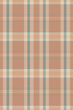 İğrenç tartan dokusu arka plan, İngiliz kumaşı dikişsiz vektör. Turuncu ve açık renk paleti ile seyrek ekose denetim deseni.