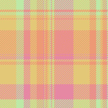 Argyle desenli tartan, saten kumaş. Kehribar ve turuncu renk paletinde pijama vektör dokusu pürüzsüz arkaplan.