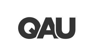 QAU logo tasarım şablonu güçlü ve modern kalın metinlerle. Basit ve minimal tipografi içeren ilk tabanlı vektör logosu. Modayı takip eden şirket kimliği markalar için ideal..
