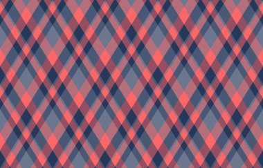 Mercan ve gri tonlarda modern geometrik diyagonal ekose desen. Tekstil tasarımı, web sitesi geçmişi veya moda projeleri için ideal.