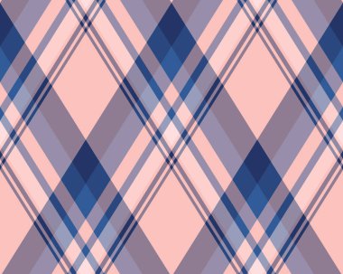 Argyle geometrik eşkenar dörtgenin kusursuz deseni. Harlequin duvar kağıdı tasarımını kontrol et. Web geçmişi için klasik elmas şekilli tekstil malzemesi, baskı kumaşı, kazak, ambalaj kağıdı, hediye kartı, davetiye.