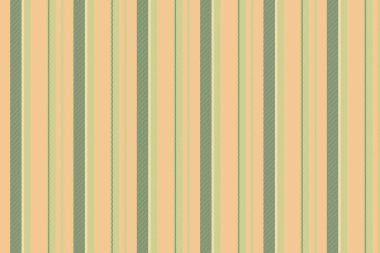 Bix kumaş deseni dikey, gerçekçi çizgiler vektör şeridi. Kature deseni arka plan turuncu ve yeşil renk paletinde dikişsiz.