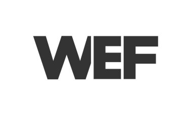 WEF logo tasarım şablonu güçlü ve modern kalın metinlerle. Basit ve minimal tipografi içeren ilk tabanlı vektör logosu. Modayı takip eden şirket kimliği markalar için ideal..