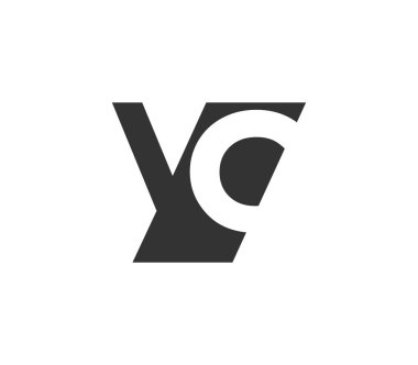 YC yaratıcı geometrik başlangıç tabanlı modern ve minimal logo. C harfi moda yazı tipleri. Evrensel profesyonel zarif tekno vektör tasarımı.