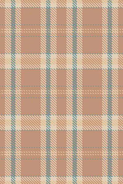 İğrenç tartan dokusu arka plan, İngiliz kumaşı dikişsiz vektör. Turuncu ve açık renk paleti ile seyrek ekose denetim deseni.
