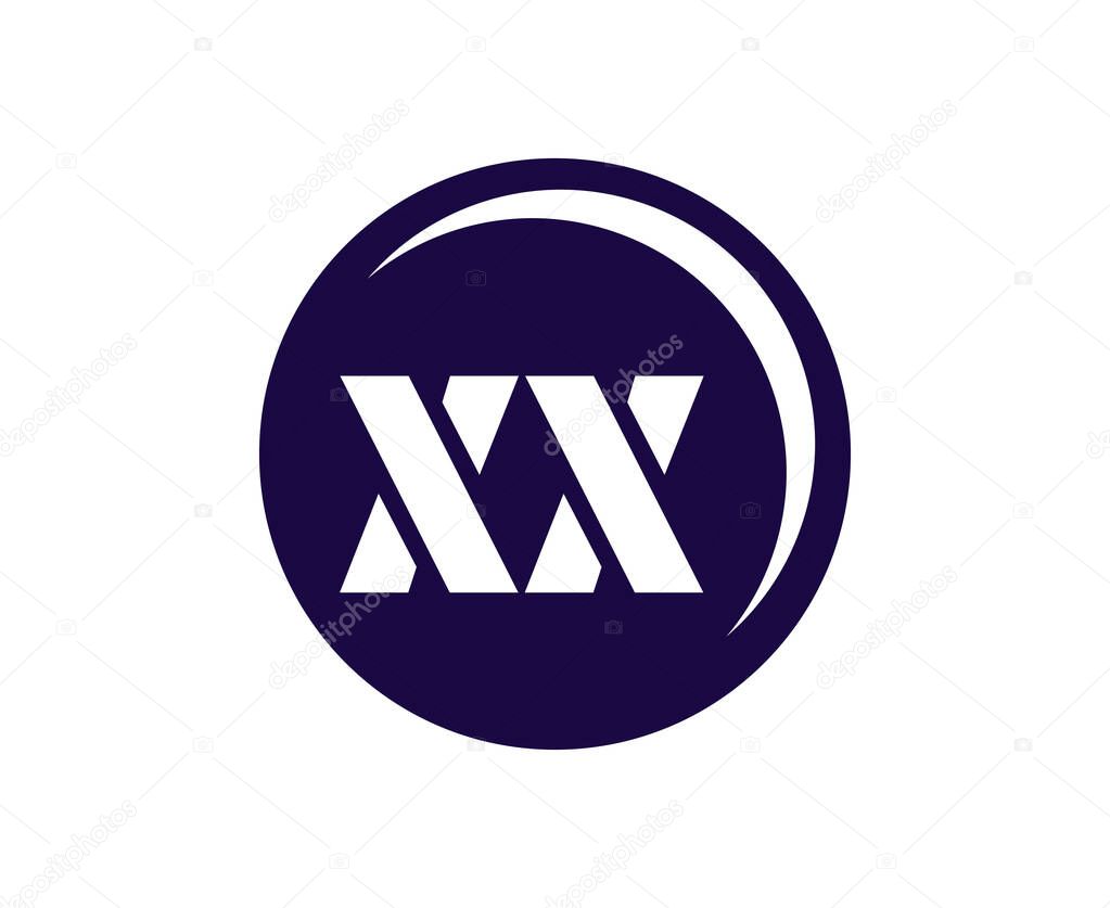 XX sport emblem or team logotype. Ball logo with a combination of Initial letter X and X for balls shop, sports company, training, club badge. Vector illustration.